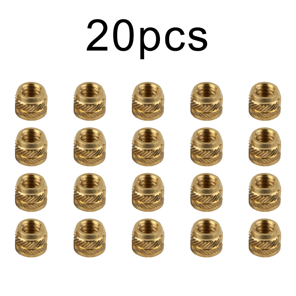 Home Improvement Contractors - 20pcs Brass Nuts 1/4-20 Thread Heat