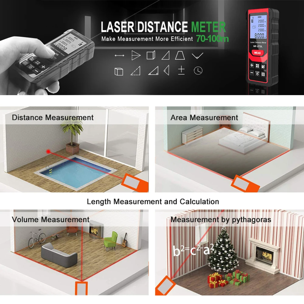 Noyafa NF-271 Laser Distance M - Home Improvement Contractors 评论和价格